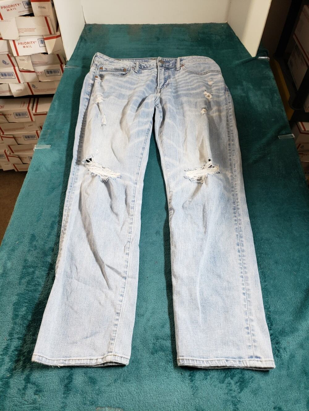 American Eagle Jeans Size 32x32 Mens Blue Pants Stretch Denim Athletic Straight